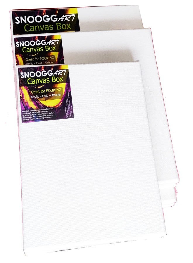 سنوج صندوق الرسم على قماش من سنوغ آرت للأعمال الفنية الثقيلة والصب، والطلاء السائل، والكحول، والراتنج (المقاس: 10×12) عبوة من 4 قطع - Image 1